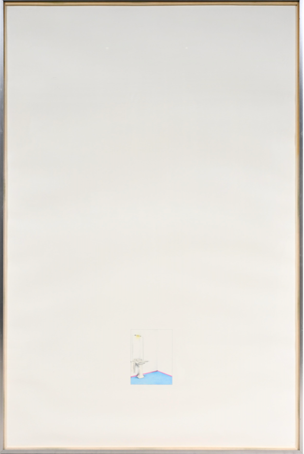 Pierre LAHAUT - Lavabo et moquette bleue
